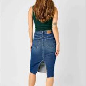✨ Judy Blue NWT High-Waisted Denim Midi Skirt | Size 2XL ✨